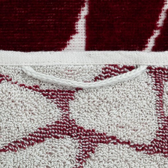 Полотенце Giraffe, большое, бежевое с бордовым 