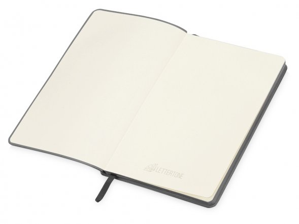 Блокнот Notepeno 130x205 мм с тонированными линованными страницами, серый 