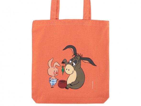 Сумка из плотного хлопка Винни-Пух, 220 г/м2, коралловый 