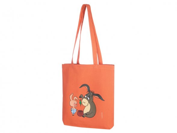 Сумка из плотного хлопка Винни-Пух, 220 г/м2, коралловый 