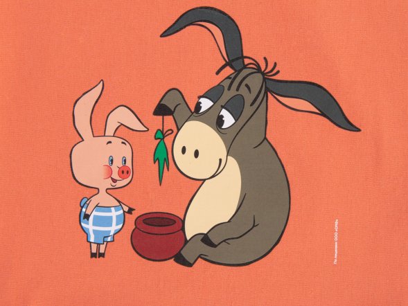 Сумка из плотного хлопка Винни-Пух, 220 г/м2, коралловый 