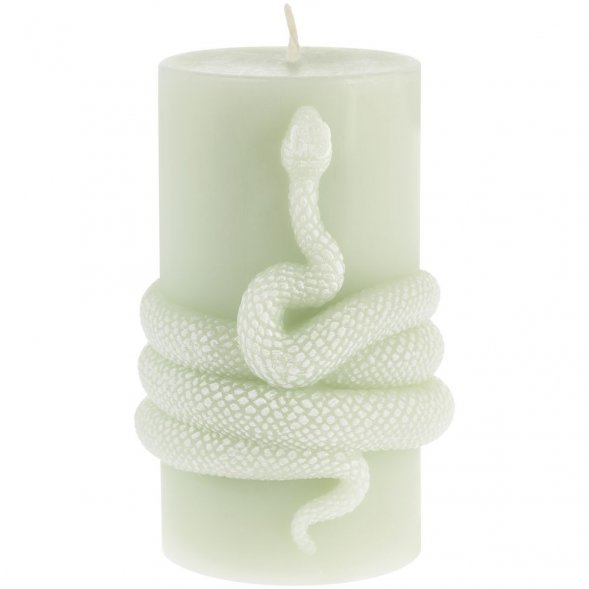 Свеча Snake Knot, зеленая 