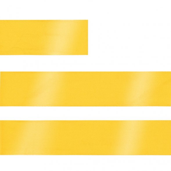 Лента сатиновая Satin 20 L, желтая, 120 см 