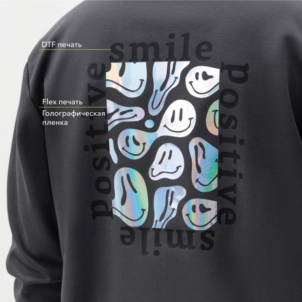 Толстовка на молнии ASTIN антрацит 