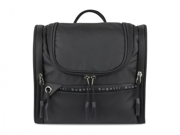 Несессер BUGATTI Blanc Delight, чёрный, нейлон RPET600D/тарпаулин/полиэстер, 24,5х12х22,5 см, 5 л 