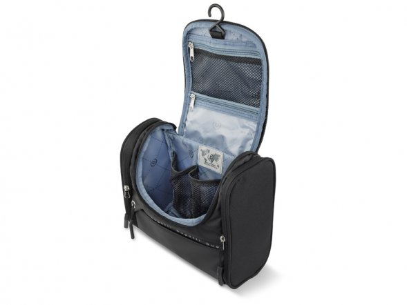 Несессер BUGATTI Blanc Delight, чёрный, нейлон RPET600D/тарпаулин/полиэстер, 24,5х12х22,5 см, 5 л 