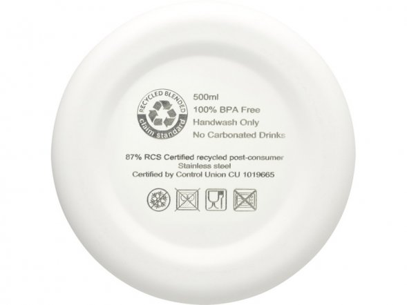 Spring медная бутылка с вакуумной изоляцией, сертифицированная согласно RCS, 500 мл - Белый 