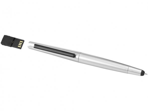 Ручка-стилус шариковая Naju с флеш-картой USB 2.0 на 4 Гб. 