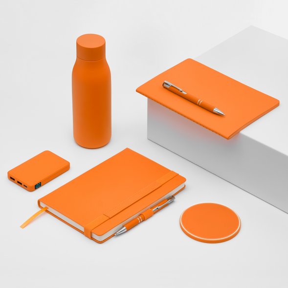 Беспроводное зарядное устройство с подсветкой 15W Auris, оранжевое 