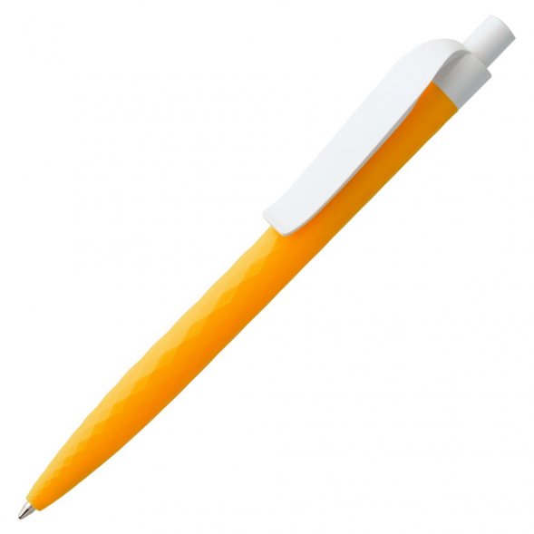 Ручка шариковая Prodir QS01 PMP-P, оранжевая с белым 