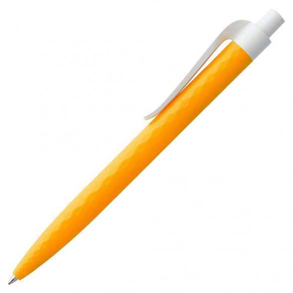 Ручка шариковая Prodir QS01 PMP-P, оранжевая с белым 