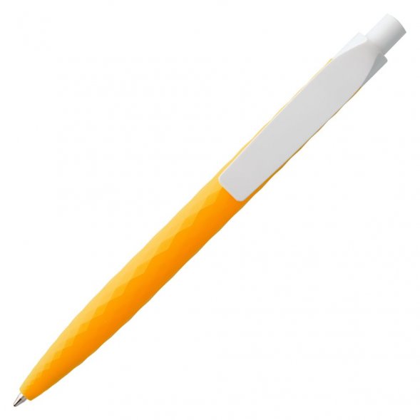 Ручка шариковая Prodir QS01 PMP-P, оранжевая с белым 