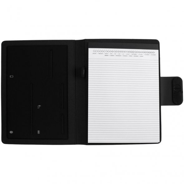 Папка с блокнотом Midstream, черная 