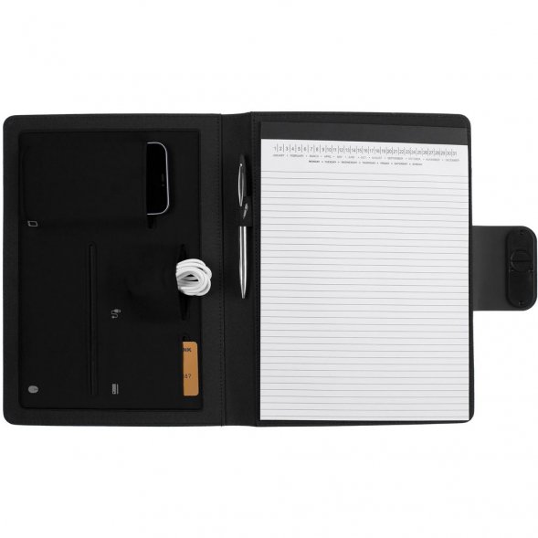 Папка с блокнотом Midstream, черная 