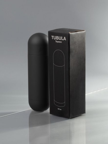 Термос Tubula Soft Touch, черный 