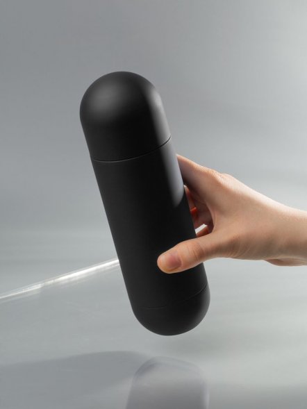 Термос Tubula Soft Touch, черный 