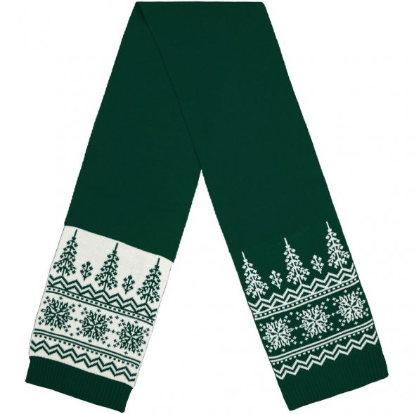 Шарф Elnik, зеленый с молочно-белым 