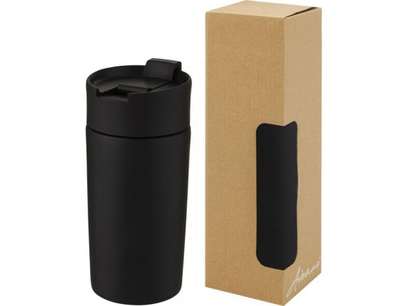 Jetta медный термостакан объемом 330 мл с вакуумной изоляцией, черный 