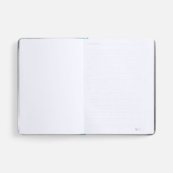 Ежедневник Metal Frame на заказ, датированный, бирюзовый 