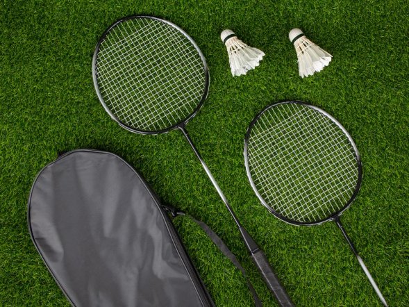 Набор для игры в бадминтон Gloucester, черно-серый 