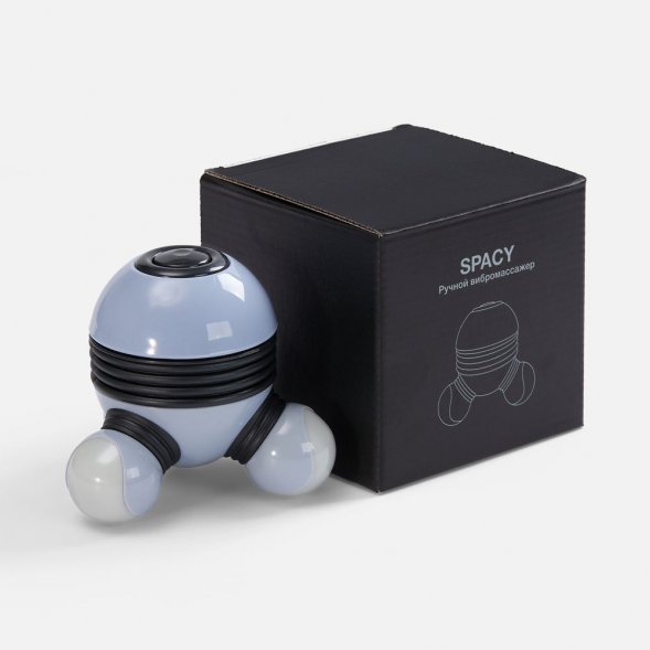 Ручной вибромассажер Spacy, серый с черным 