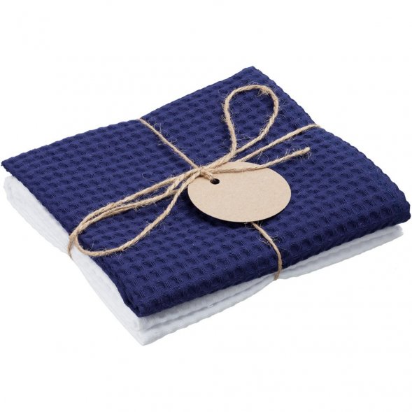 Набор кухонных полотенец Good Wipe, белый с синим 