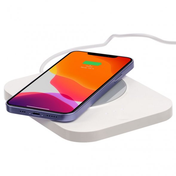 Кружка с подогревом и беспроводной зарядкой Dual Base Plus, белая 