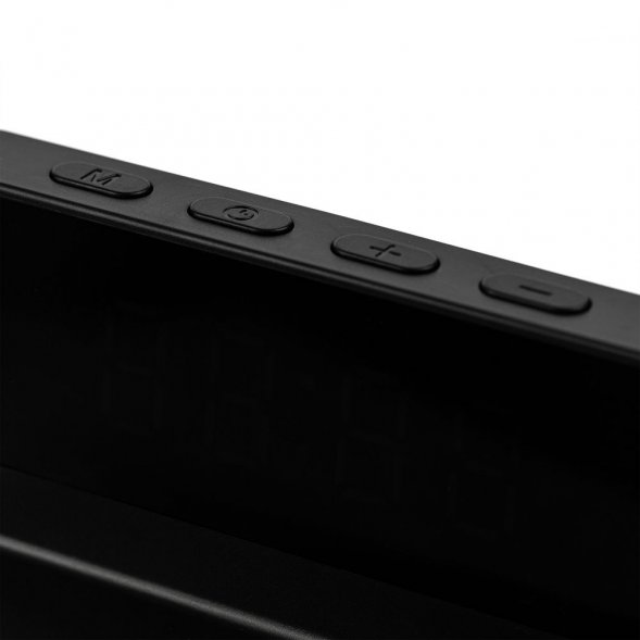 Станция беспроводной зарядки с часами Electron, ver. 2, черная 