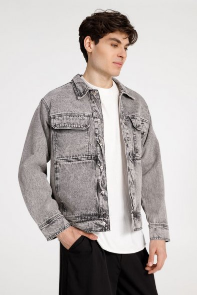 Куртка джинсовая O2, серая 