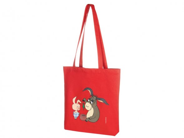 Сумка из плотного хлопка Винни-Пух, 220 г/м2, красный 193C 