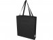 Madras эко- сумка с ластовицей из переработанного хлопка, сертифицированного согласно GRS, плотностью 140 г/м² - сплошной черный 