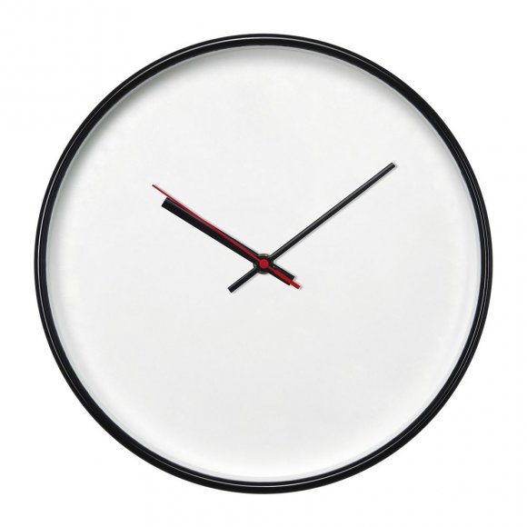 Часы настенные ChronoTop, черные под нанесение