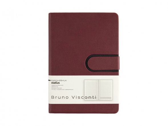 Ежедневник недатированный А5 Status, бордовый 