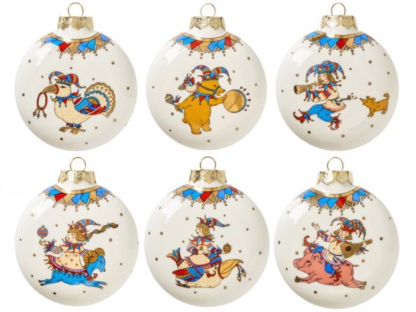 Набор новогодних игрушек, 6 шт 