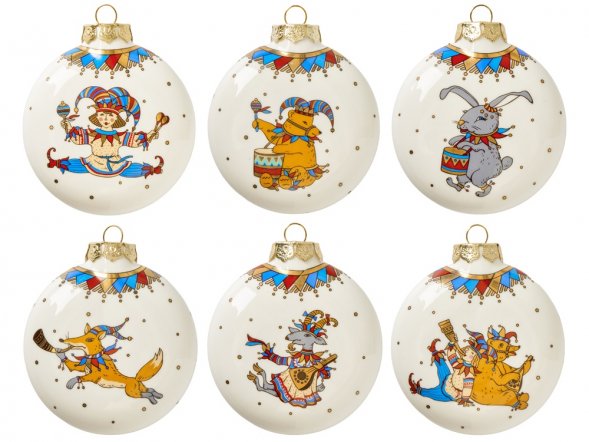 Набор новогодних игрушек, 6 шт 