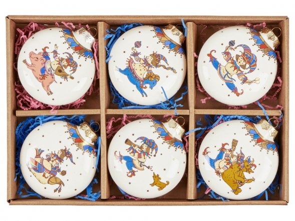 Набор новогодних игрушек, 6 шт 