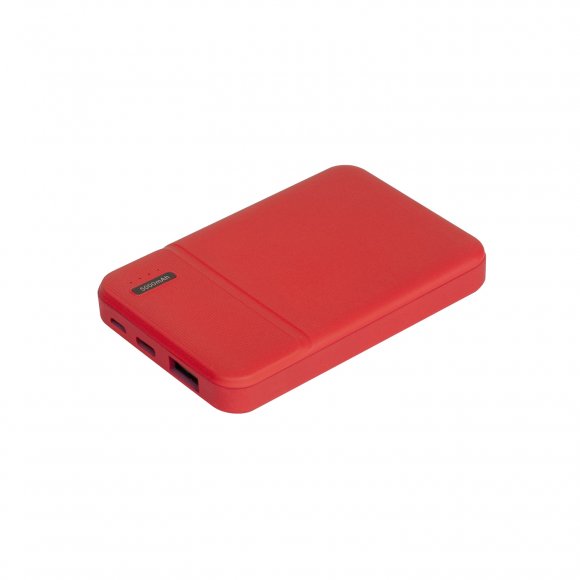 Внешний аккумулятор с подсветкой Skyline 5000 mAh, красный 