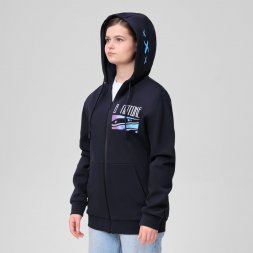 Толстовка на молнии с капюшоном MATEO темно-синяя,  размер XL В потоке