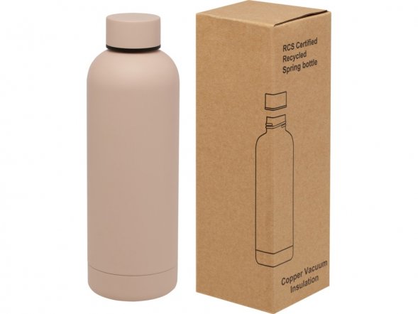 Spring медная бутылка с вакуумной изоляцией, сертифицированная согласно RCS, 500 мл - Бледно-розовый 
