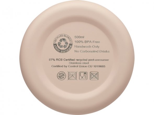 Spring медная бутылка с вакуумной изоляцией, сертифицированная согласно RCS, 500 мл - Бледно-розовый 