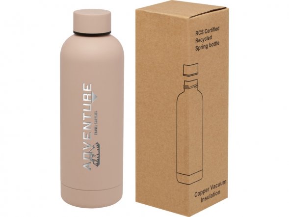 Spring медная бутылка с вакуумной изоляцией, сертифицированная согласно RCS, 500 мл - Бледно-розовый 