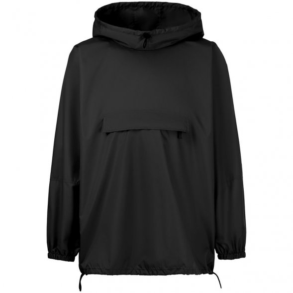 Дождевик-анорак Hard Work, укороченный, черный, единый размер 