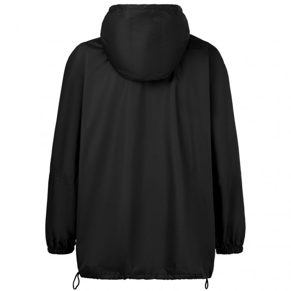 Дождевик-анорак Hard Work, укороченный, черный, единый размер 