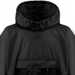 Дождевик-анорак Hard Work, укороченный, черный, единый размер