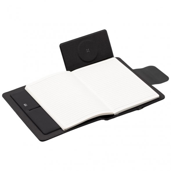 Органайзер Midstream, с блокнотом и аккумулятором, черный 