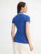 Рубашка поло женская Pasadena Women 200 с контрастной отделкой, ярко-синяя с белым 