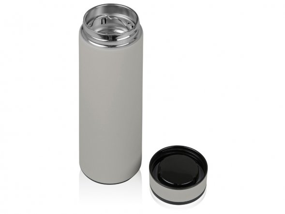 Термос Confident с покрытием soft-touch 420мл, серый 