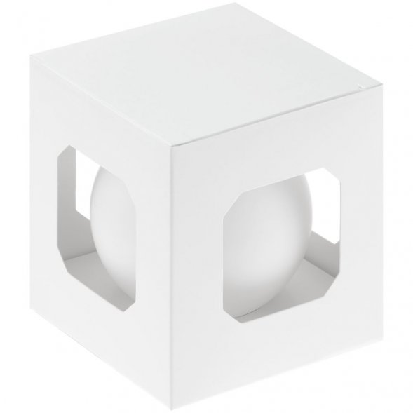 Елочный шар Finery Matt, 8 см, матовый белый 