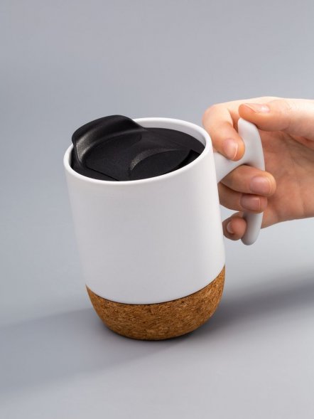 Кружка Corky Grip, белая 