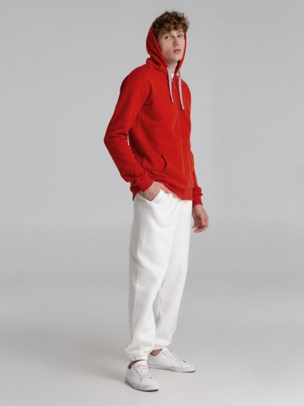 Толстовка на молнии с капюшоном Unit Siverga Heavy, красная 